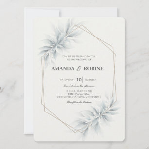 Elegant Foliage Modern Wedding Invitation