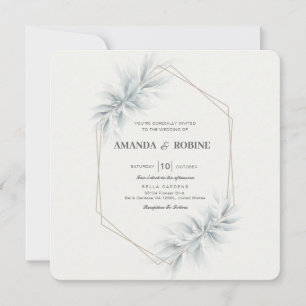 Elegant Foliage Modern Wedding Invitation