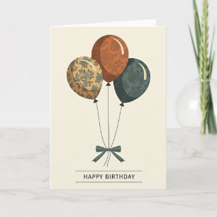 Elegant Foliate Birthday Card