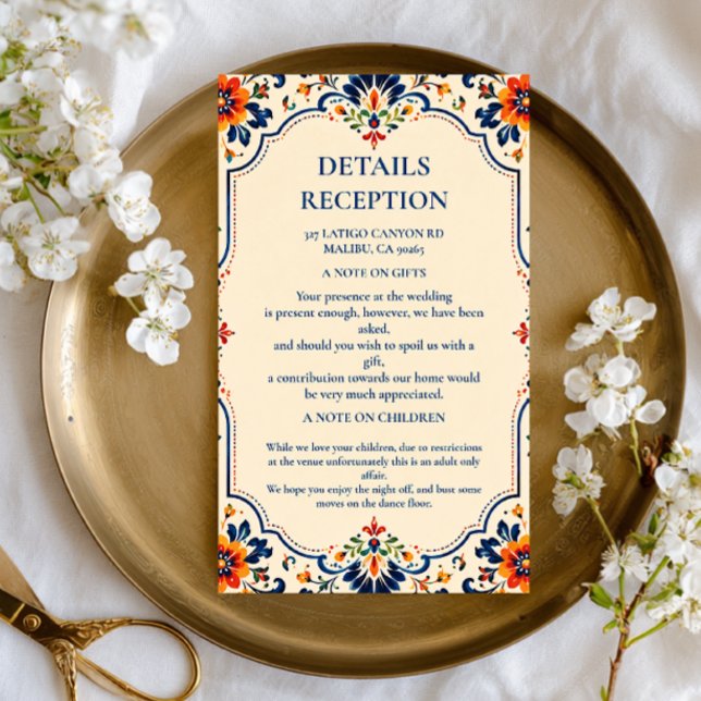 Elegant Folk Botanical Mexican Enclosure Card (Creator Uploaded)