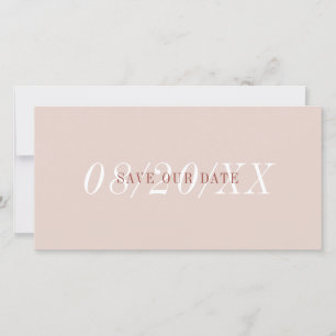 Elegant Font Minimalist Pink Terracotta Simple Sa Save The Date