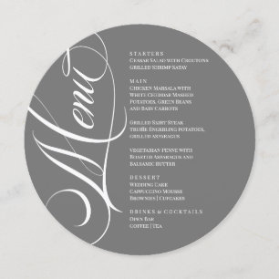 Elegant font modern Menu