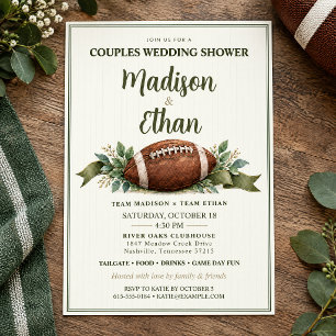 Elegant Football Tailgate Couples Wedding Shower Invitation