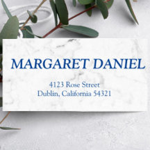 Elegant for a Timeless Look white Marble Address