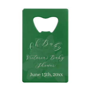 Elegant Forest & Sage Green "Oh Baby" Name Shower