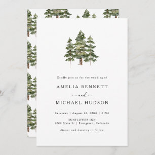 Elegant Forest Wedding Invitation