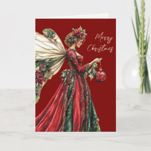 Elegant  Forestcore Holiday Fairy Thank You Card