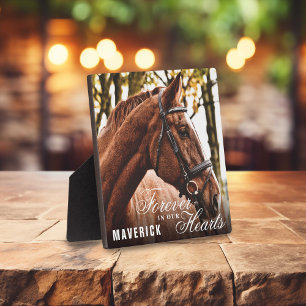 Elegant Forever in our Hearts Horse Memorial Plaque