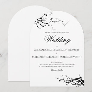 Elegant Formal Black and White Wedding Save The Date