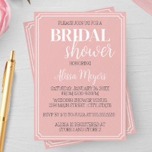 Elegant Formal Bridal Shower Invitation