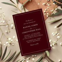 Elegant Formal Burgundy & Ivory Wedding