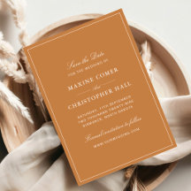 Elegant Formal Burnt Orange Wedding