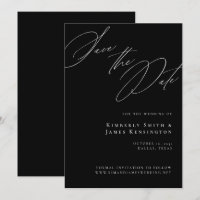Elegant Formal Calligraphy Black Wedding