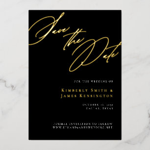 Elegant Formal Calligraphy Wedding Save the Date