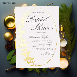 Elegant Formal Classic Gold Butterfly Frame Bridal
