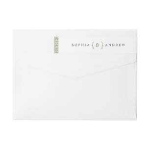 Elegant formal classic vintage wedding monogram wrap around label