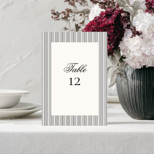 Elegant Formal Classic Wedding Details Table Number