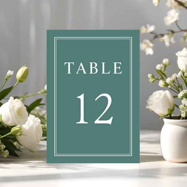 Elegant Formal Emerald Green Wedding Table Number (Elegant Formal Emerald Green Wedding Table Number)