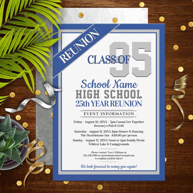 Elegant Formal High School Reunion Invitations (Creator Uploaded)