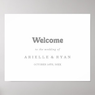 Elegant Formal Minimal Wedding Welcome Sign
