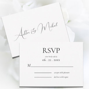 Elegant Formal Minimalmist Modern RSVP Card
