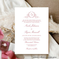 Elegant Formal Monogram Burgundy Wedding