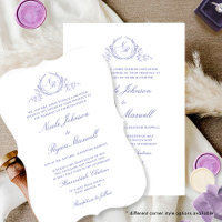 Elegant Formal Monogram Lavender Wedding