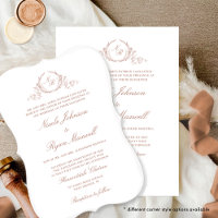 Elegant Formal Monogram Terracotta Wedding