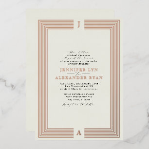 Elegant Formal Monogram Wedding RSVP QR Code Gold 