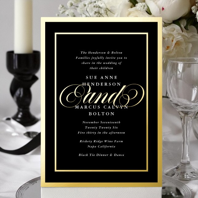 Elegant Formal Premium Gold Frame Wedding (Creator Uploaded)