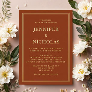 Elegant Formal Terracotta Wedding Gold