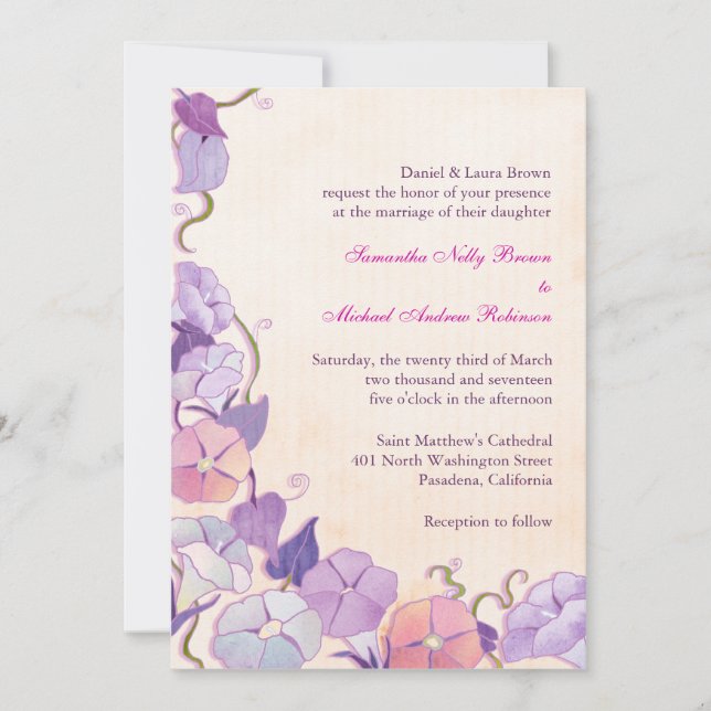 Elegant Formal Wedding Invites (Front)