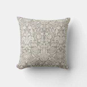 elegant formal white damask lace brocade cushion