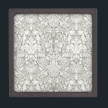 elegant formal white damask lace brocade jewellery box<br><div class="desc">Damask lace - White on white - This is a simple white lacy damask design.</div>