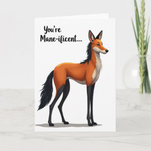Elegant Fox Birthday Card