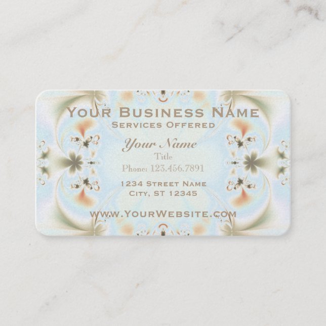 Elegant Fractal Art Business Card (Front)