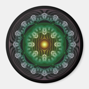 Elegant fractal ornate pattern magnet