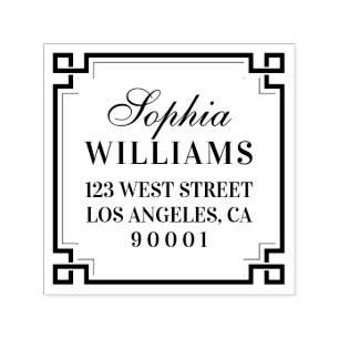 Elegant Frame Address Label Self Inking Stamp