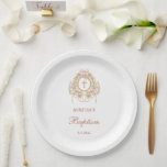 Elegant Frame Holy Cross Baptism Paper Plate<br><div class="desc">elegant Baptism paper plates</div>