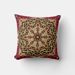 Elegant frame: pearl and gold. cushion
