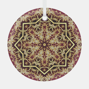 Elegant frame: pearl and gold. glass tree decoration