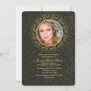 Elegant Frame Photo Graduation Invitation 2