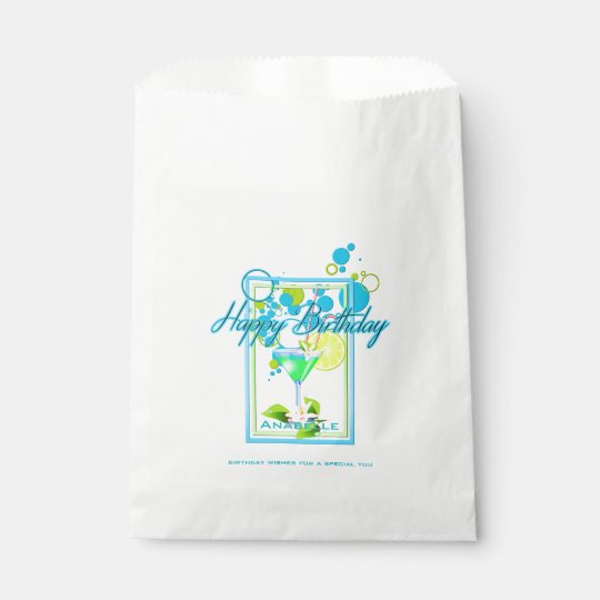 Elegant Frame Vivid Colours Birthday Cocktail Favour Bag