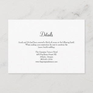 Elegant Frame Wedding Details Card