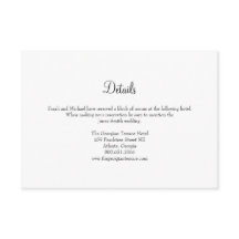 Elegant Frame Wedding Details Card