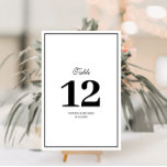 Elegant frame wedding table number<br><div class="desc">black frame design with black script</div>