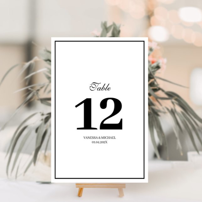 Elegant frame wedding table number (Creator Uploaded)