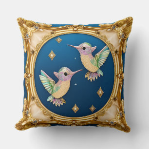 Elegant Framed Birds Artwork Cushion