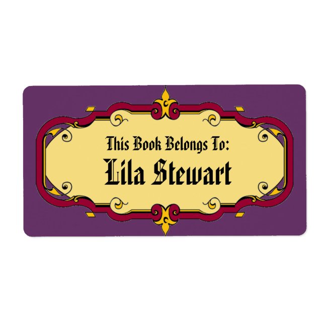 Elegant Framed Book Plate (Front)