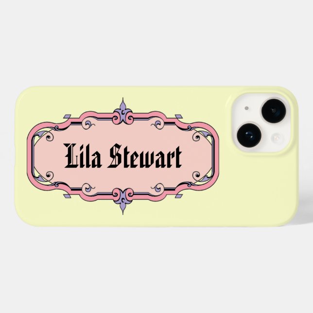 Elegant Framed Book Plate Case-Mate iPhone Case (Back (Horizontal))